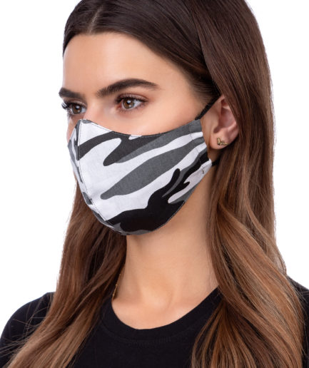 Maska ochronna na twarz - profilowana moro szare