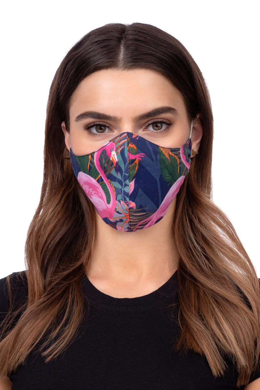 Maska ochronna na twarz - profilowana flamingi