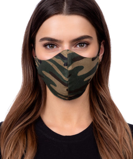 Maska ochronna na twarz - profilowana moro zielone